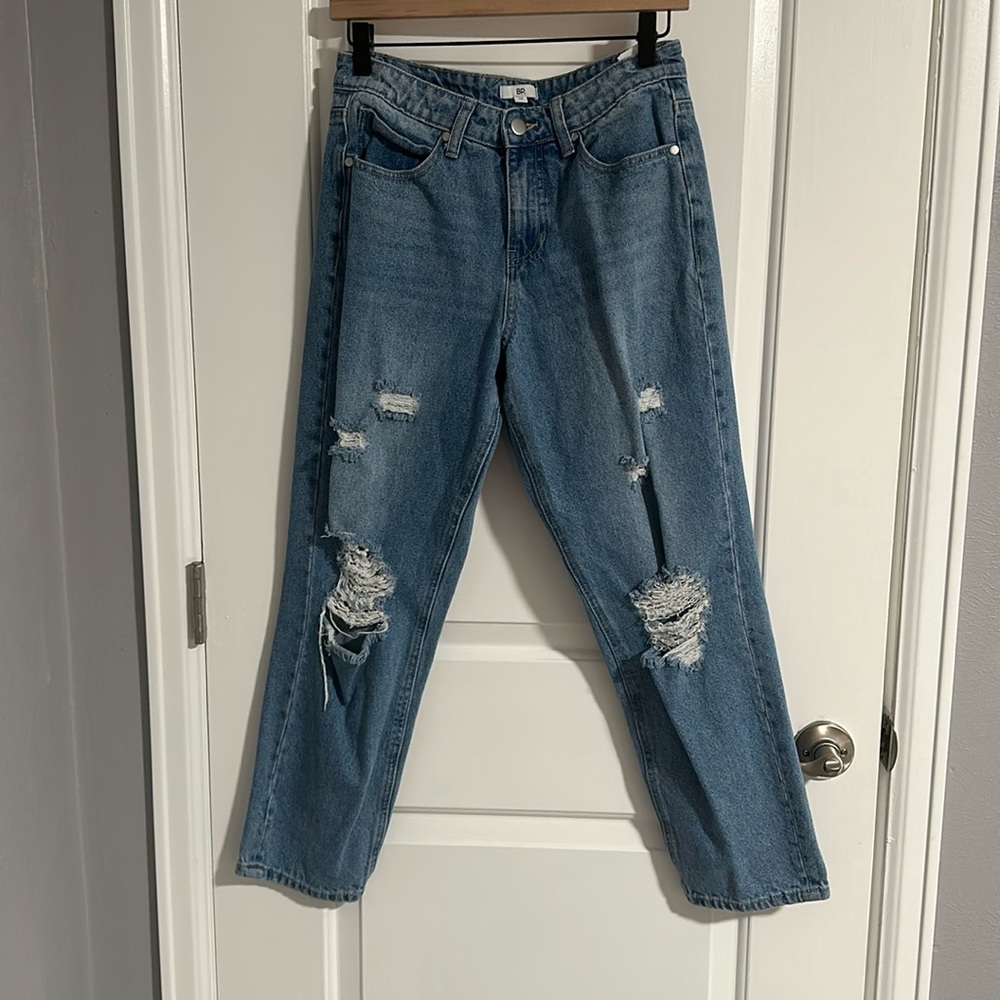 BP Distressed Straight Leg Jeans